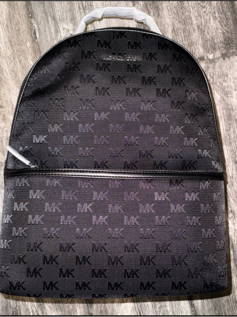 Michael Kors Black MK Monogram Backpack